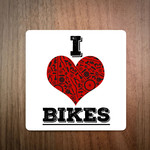 EllieBeanPrints I LOVE BIKES CYCLING COASTER