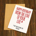 EllieBeanPrints HAPPY BIRTHDAY FROM THE LOVE OF YOUR LIFE FUNNY BIRTHDAY CARD - BIKE