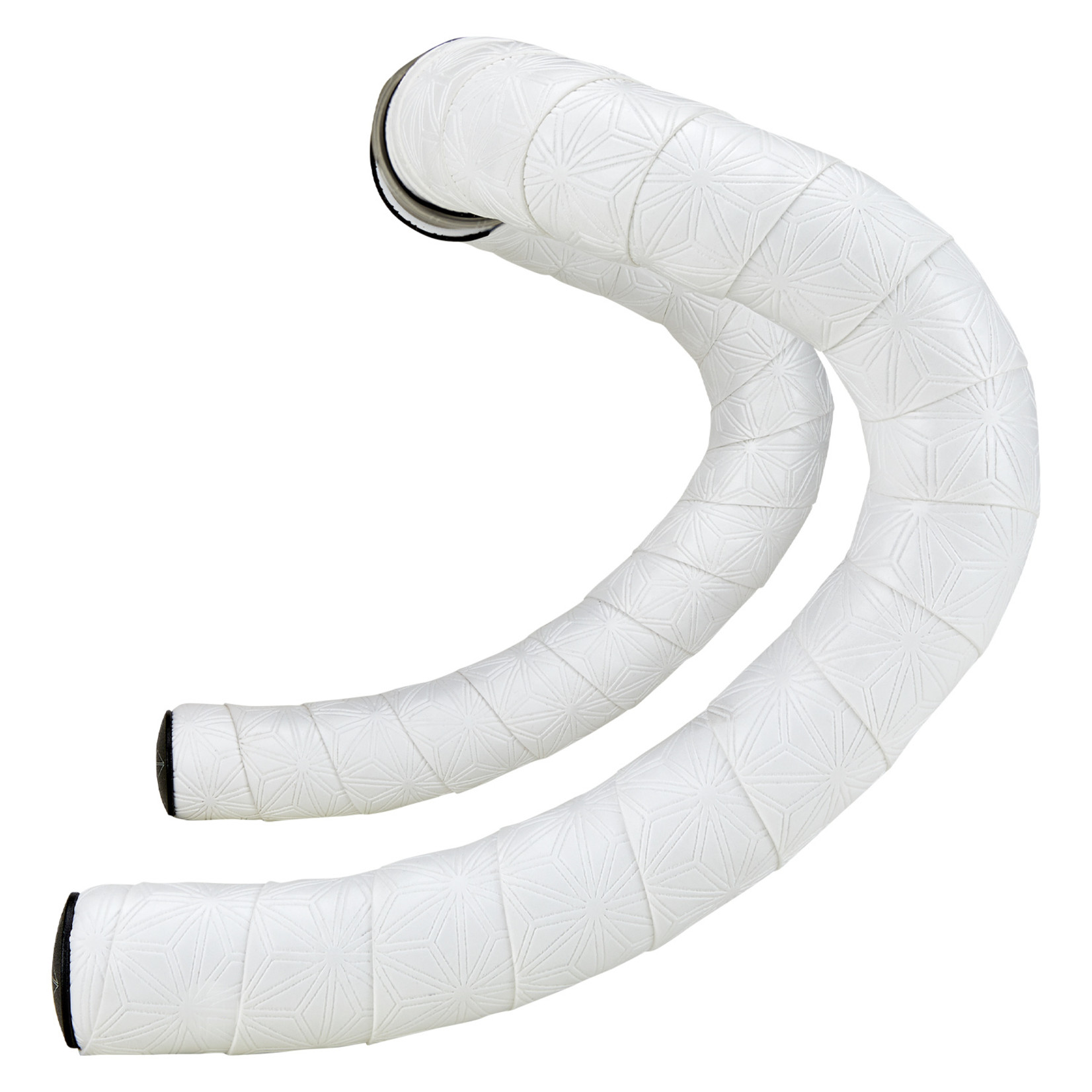 Supacaz SUPACAZ STICKY KUSH CLASSIC BAR TAPE: WHITE + ANO BLACK PLUGS