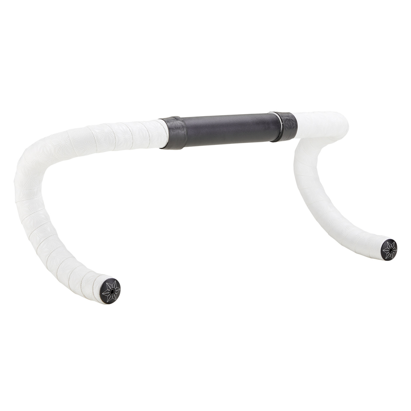 Supacaz SUPACAZ STICKY KUSH CLASSIC BAR TAPE: WHITE + ANO BLACK PLUGS