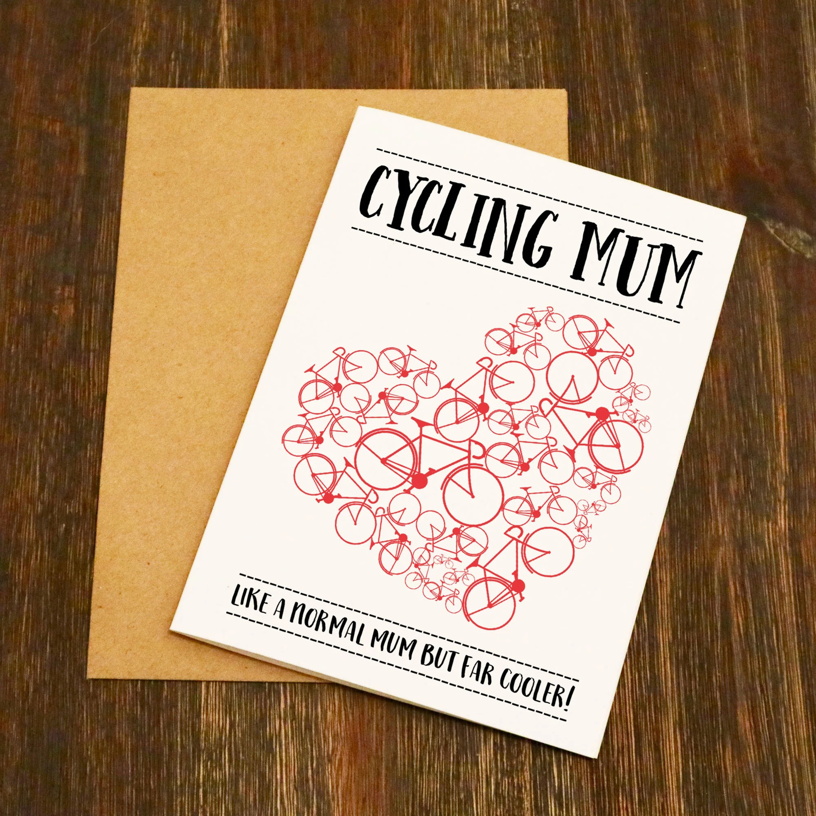 EllieBeanPrints Cycling Mum Cycling Card