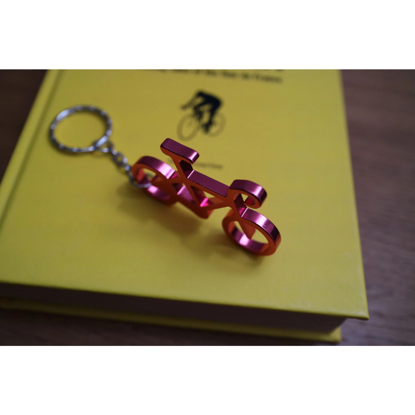 EllieBeanPrints Alloy Anodised Road Bike Keyring Purple