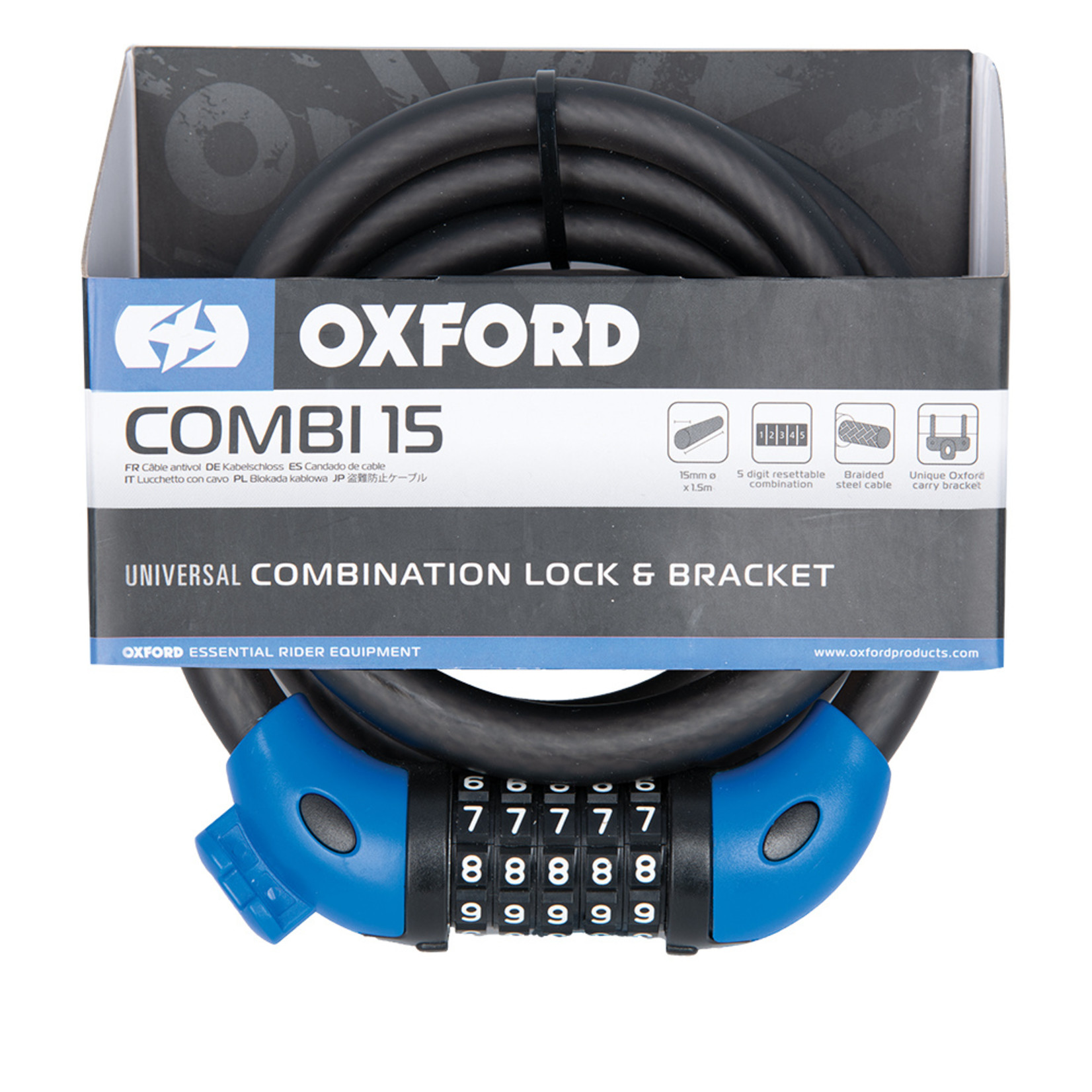 Oxford Oxford Combi15 Lock 15mm x 1500mm