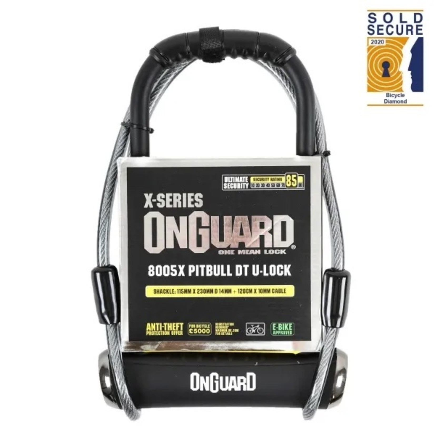 Onguard X OnGuard X Pitbull DT 8005 U-Lock 115 x 230 x 14mm