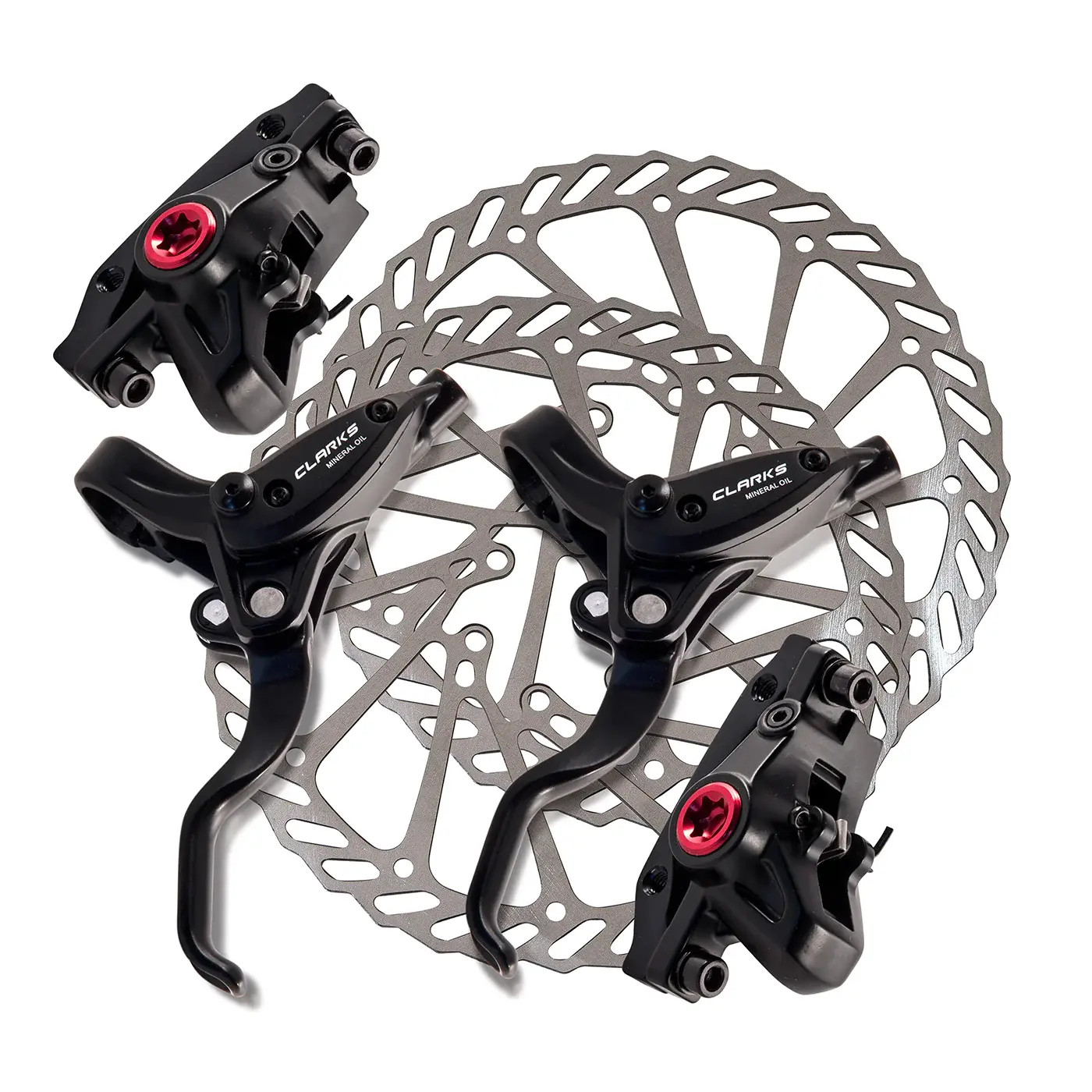 Clarks Clout Hydraulic Front Rear Disc Brake in Black 160mm