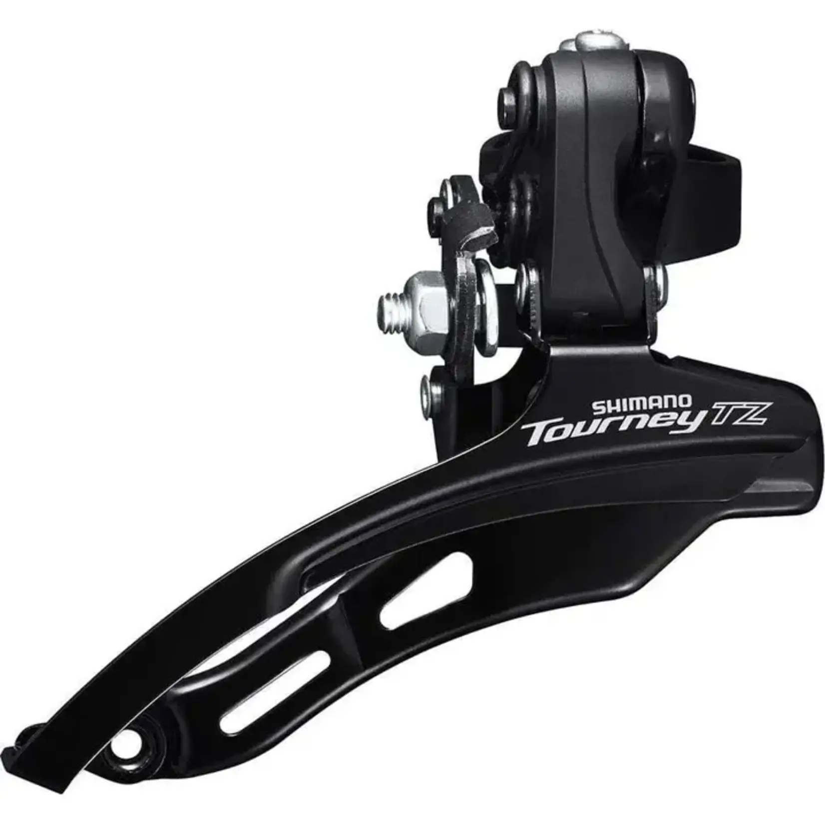 Shimano Tourney / TY Shimano FD-TZ500 6-speed MTB front derailleur, down swing, down pull, 28.6mm, 66-69, 42T
