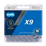 KMC KMC X9-73 114 Link 9 Speed Chain Grey/Grey