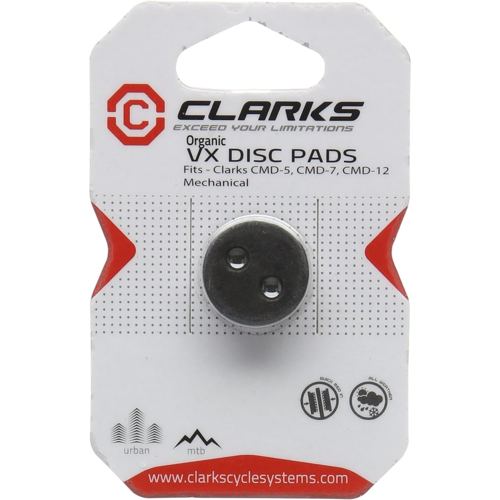 CLARKS CLARKS ORGANIC DISC BRAKE PADS FOR CLARKS CMD-(5/7/12) MECHANICAL