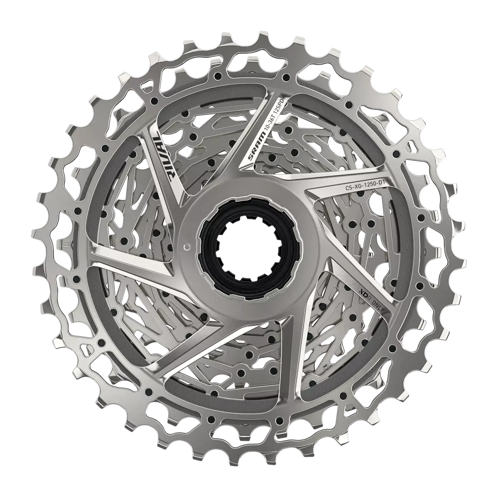 Sram SRAM RIVAL XG-1250 AXS CASSETTE: SILVER 10-30T