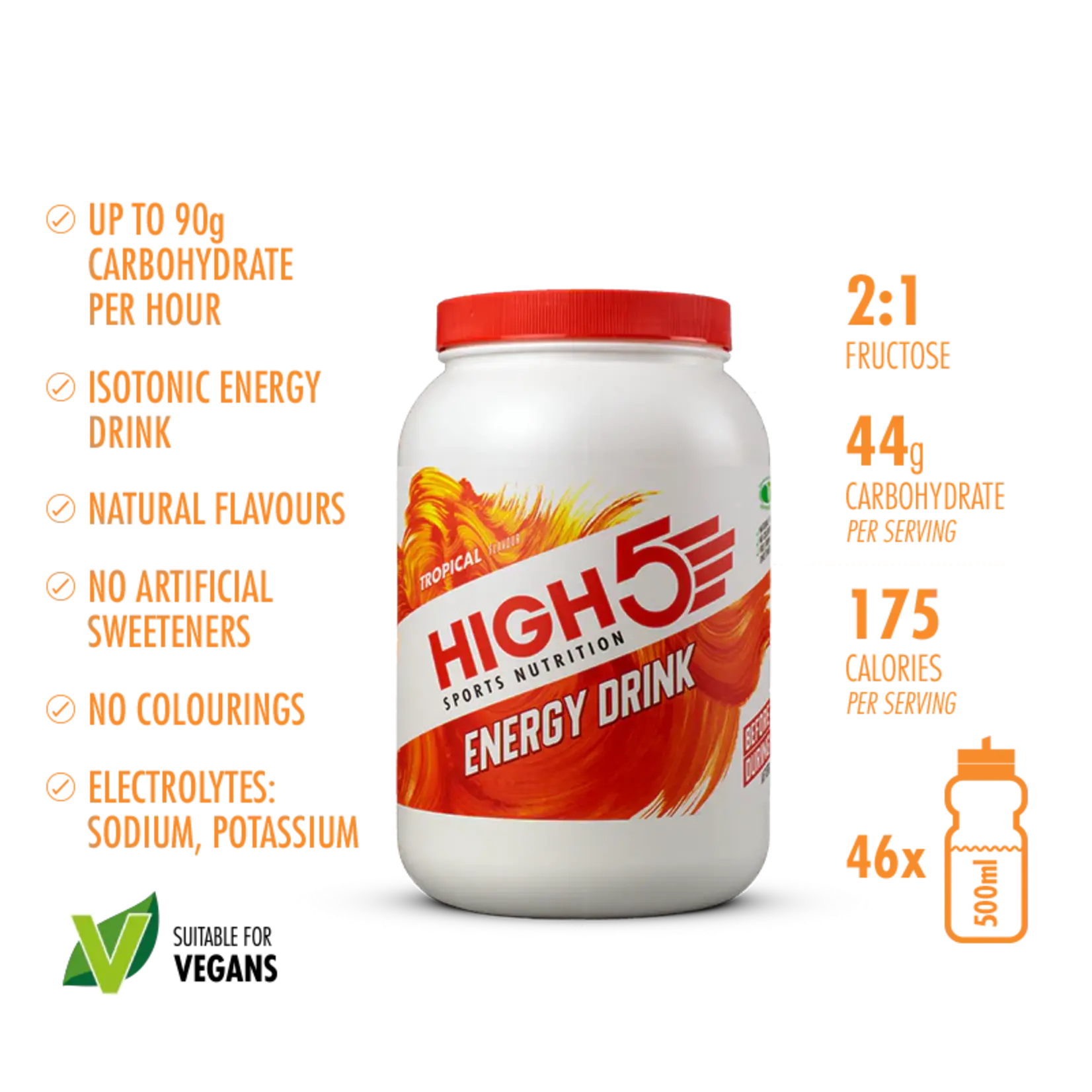 High 5 High5 Energy Drink Tropical 2.2kg