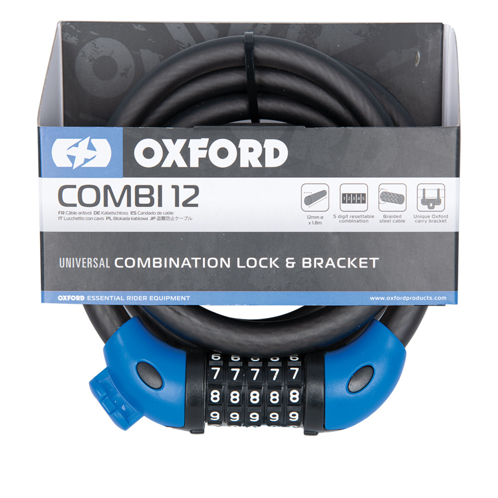 Oxford Oxford Combi12 Lock 12mm x 1800mm