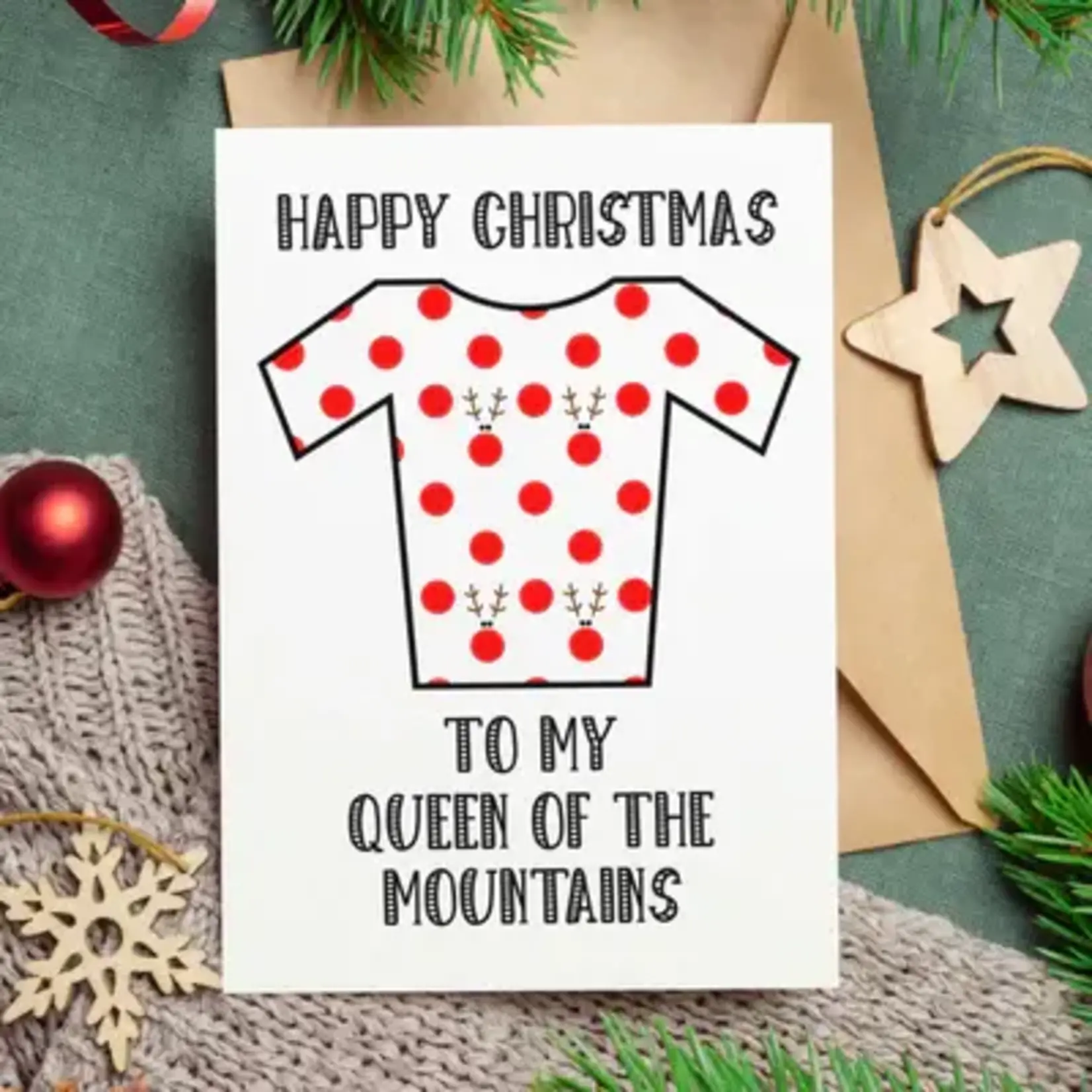 EllieBeanPrints Happy Christmas To My Queen Of The Mountains Cycling Christmas Card Happy Christmas To My Queen Of The Mountains Cycling Christmas Card Happy Christmas To My Queen Of The Mountains Cycling Christmas Card HAPPY CHRISTMAS TO MY QUEEN OF THE MOUNTAINS CYCLIN