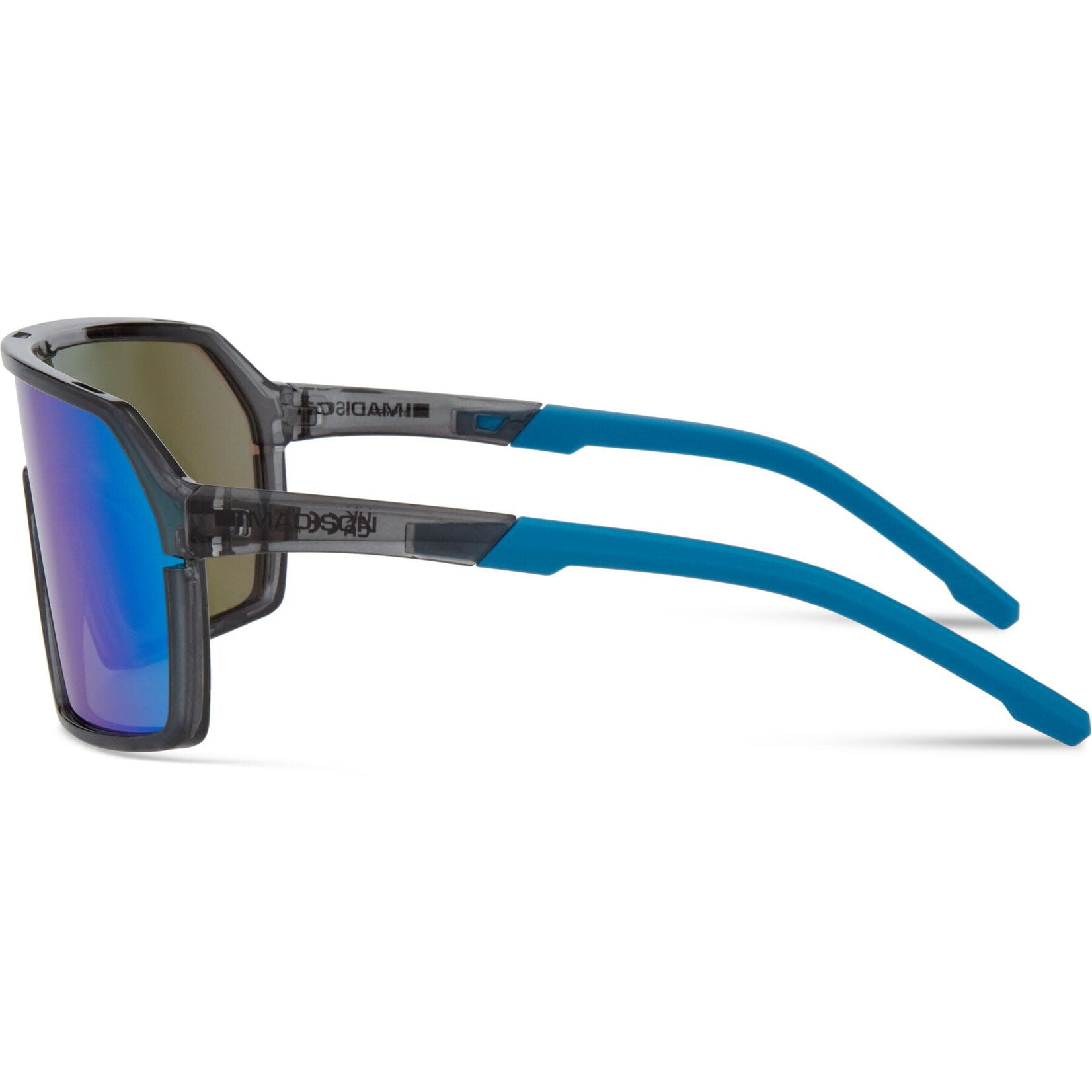 Madison Madison Crypto Sunglasses - Crystal Gloss Smoke Frame/Green Mirror Lens