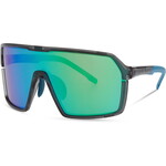 Madison Madison Crypto Sunglasses - Crystal Gloss Smoke Frame/Green Mirror Lens