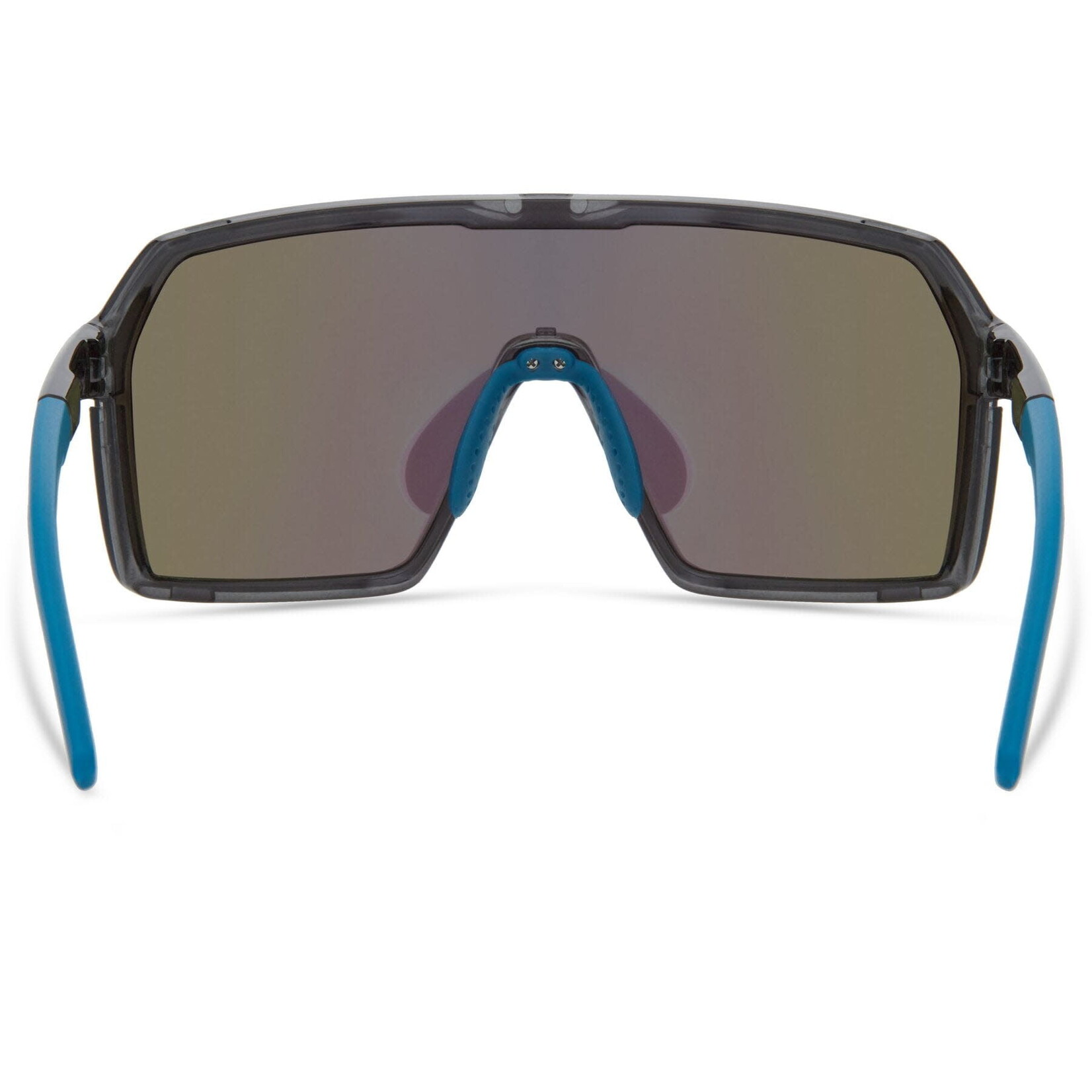 Madison Madison Crypto Sunglasses - Crystal Gloss Smoke Frame/Green Mirror Lens