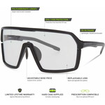 Madison Madison Crypto Glasses - Gloss Black / Clear Lens Sunglasses