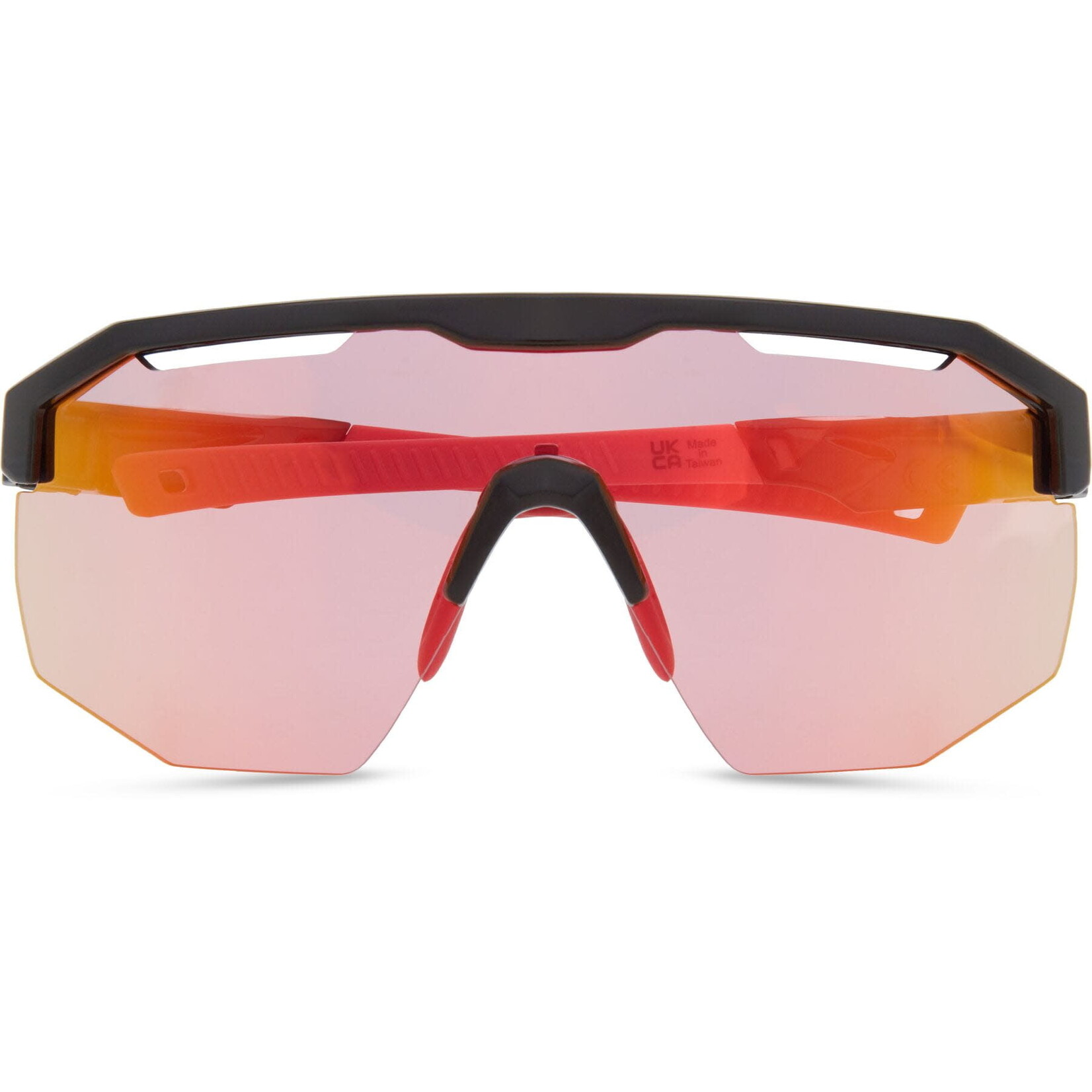 Madison Madison Cipher Sunglasses Glass Black Frame Pink Rose Mirror Lens