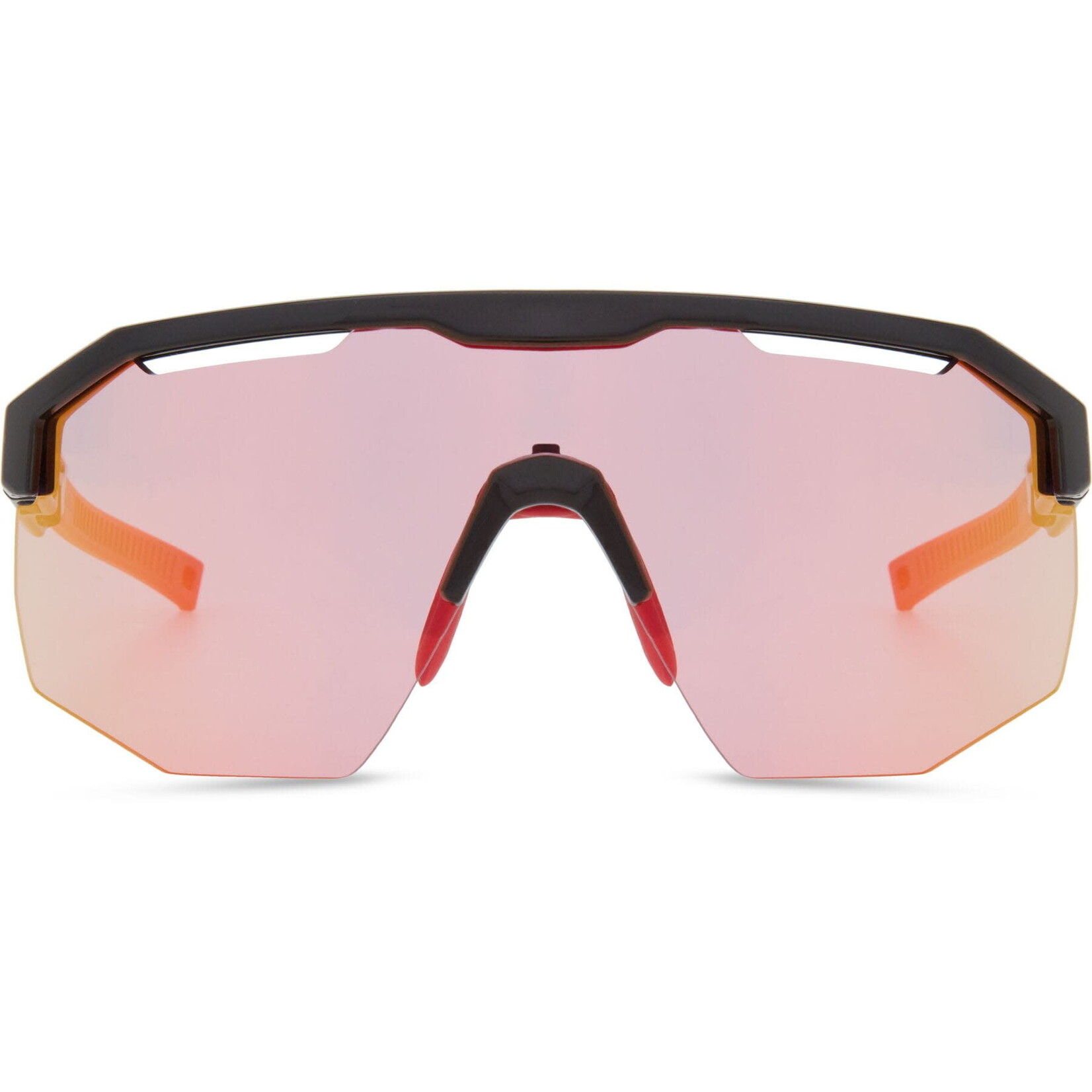Madison Madison Cipher Sunglasses Glass Black Frame Pink Rose Mirror Lens