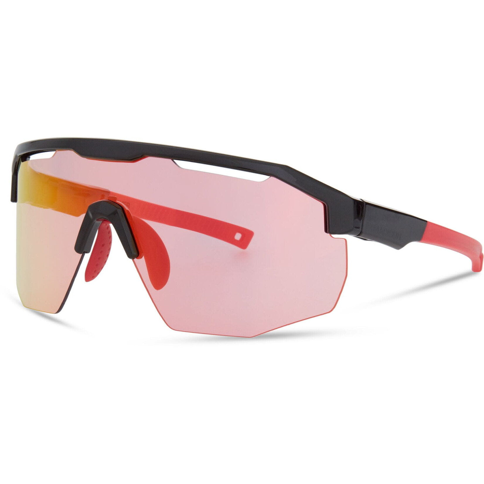 Madison Madison Cipher Sunglasses Glass Black Frame Pink Rose Mirror Lens