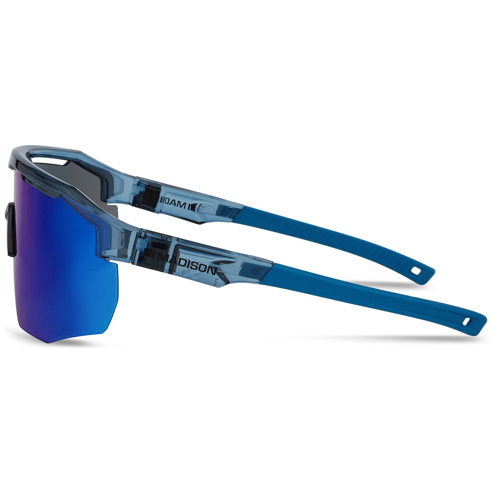 Madison Madison Cipher Sunglasses - 3 pack - crystal gloss blue / blue mirror / amber and clear lens