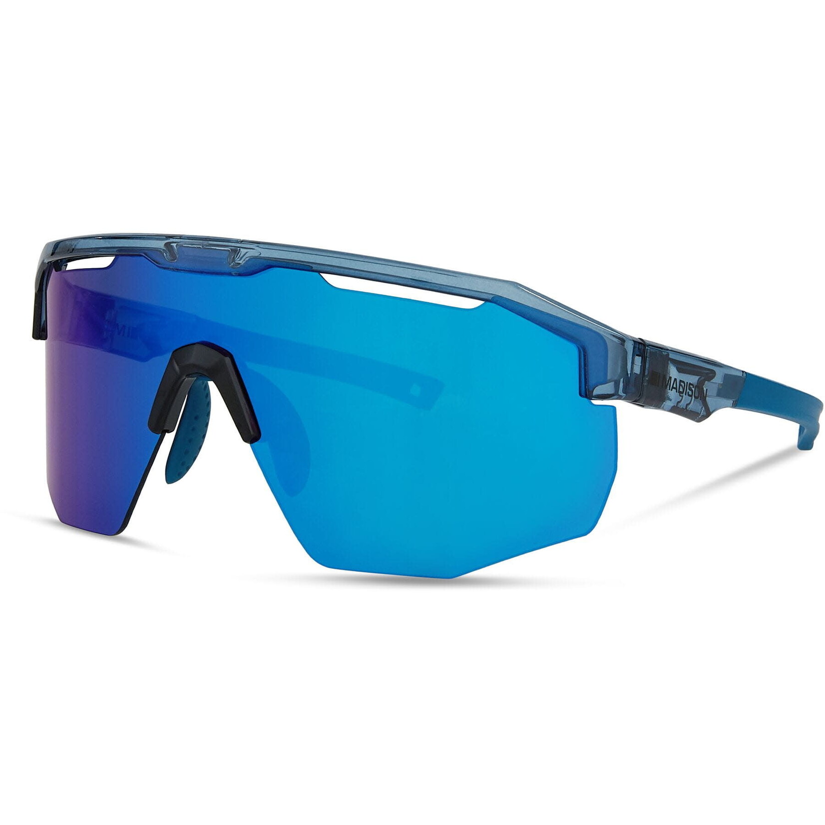 Madison Madison Cipher Sunglasses - 3 pack - crystal gloss blue / blue mirror / amber and clear lens