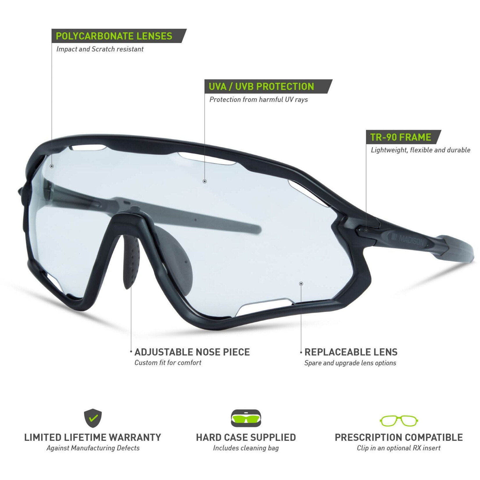 Madison Madison Code Breaker II Sunglasses - matt black / clear lens