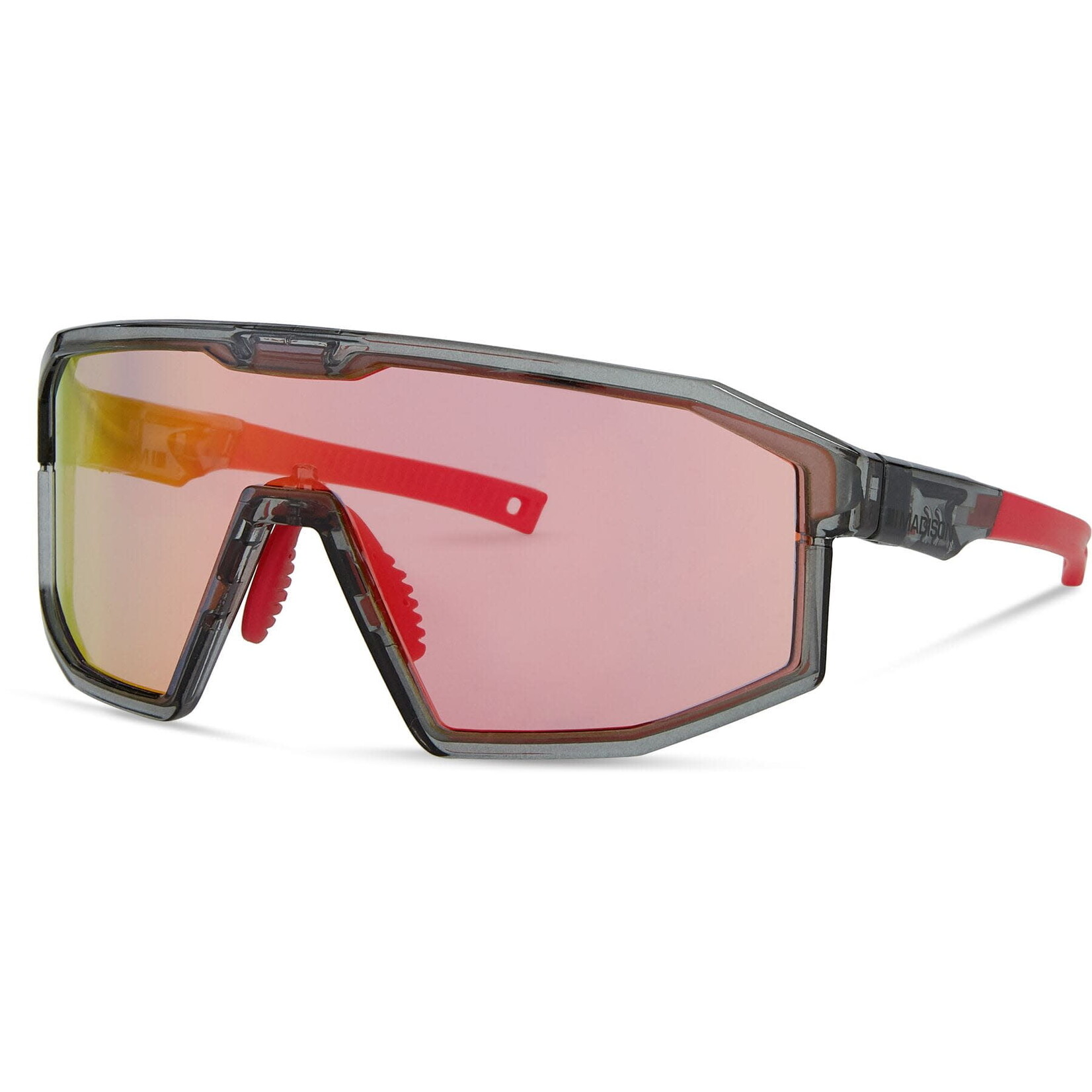 Madison Madison Enigma Sunglasses - Crystal Smoke Frame/Pink Rose Mirror Lens