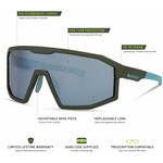Madison Madison Enigma Glasses - 3 pack - matt olive / smoke mirror / amber and clear lens
