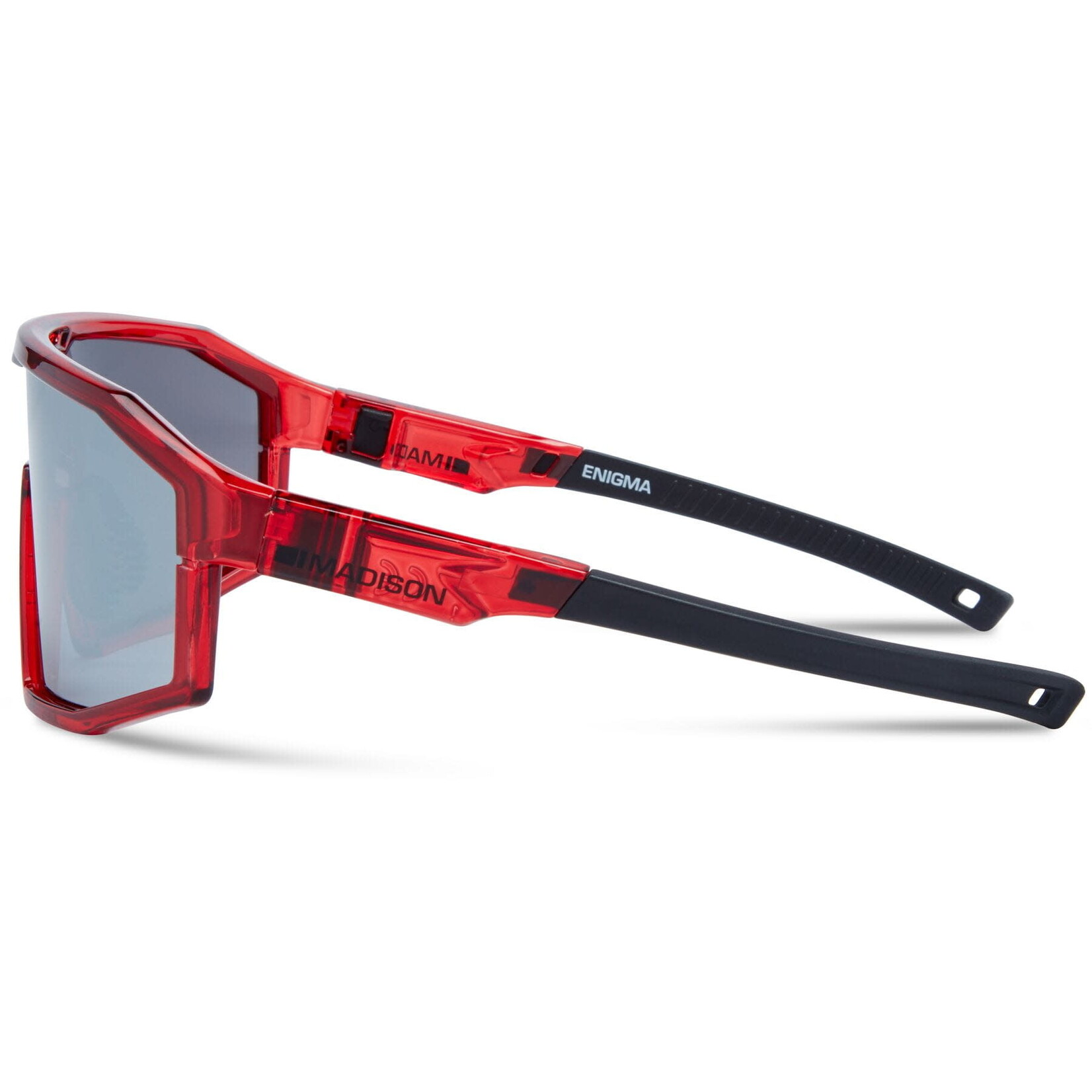 Madison Madison Enigma Sunglasses 3 pack Crystal Gloss Red Frame/Black Mirror/Amber/Clear lenses