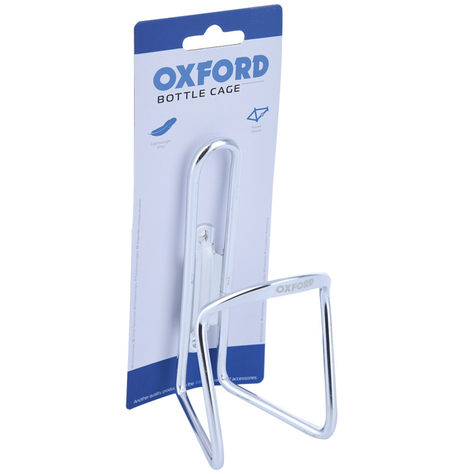 Oxford Oxford Bottle Cage with Bracket - Silver