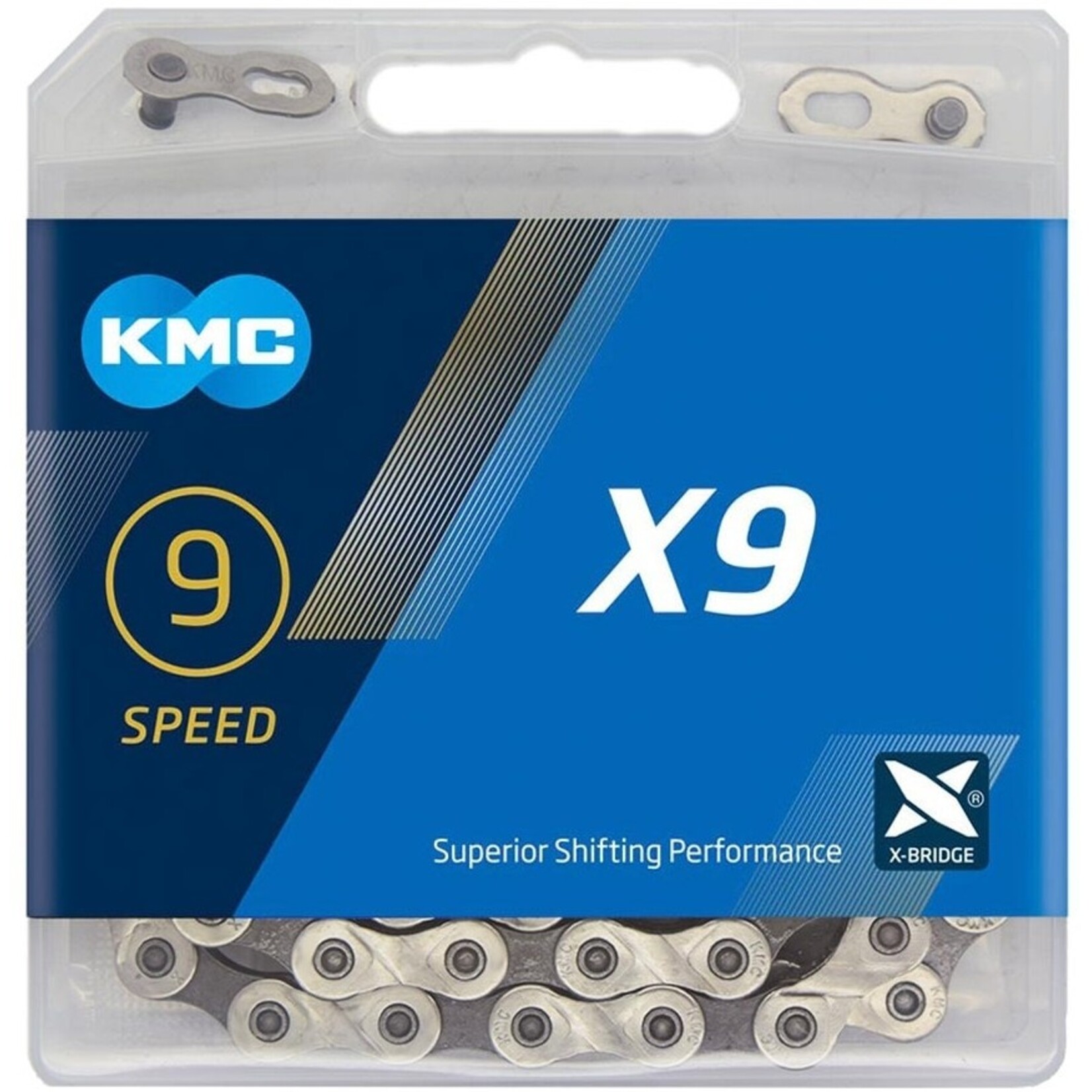 KMC KMC X9 9 Speed Chain 114 Link Silver