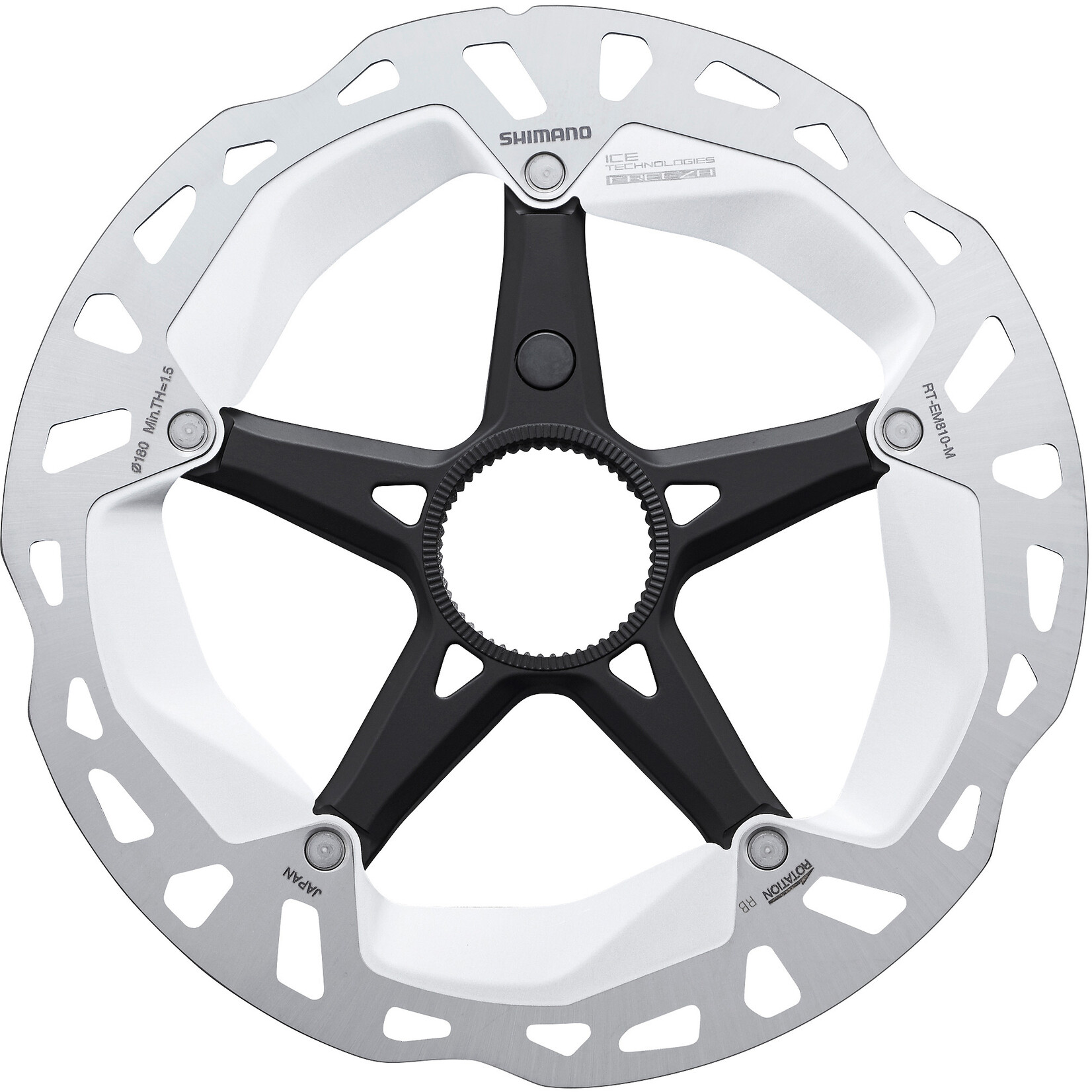 Shimano STEPS RT-EM810 Steps rotor with lockring, Ice Tech, 180 mm