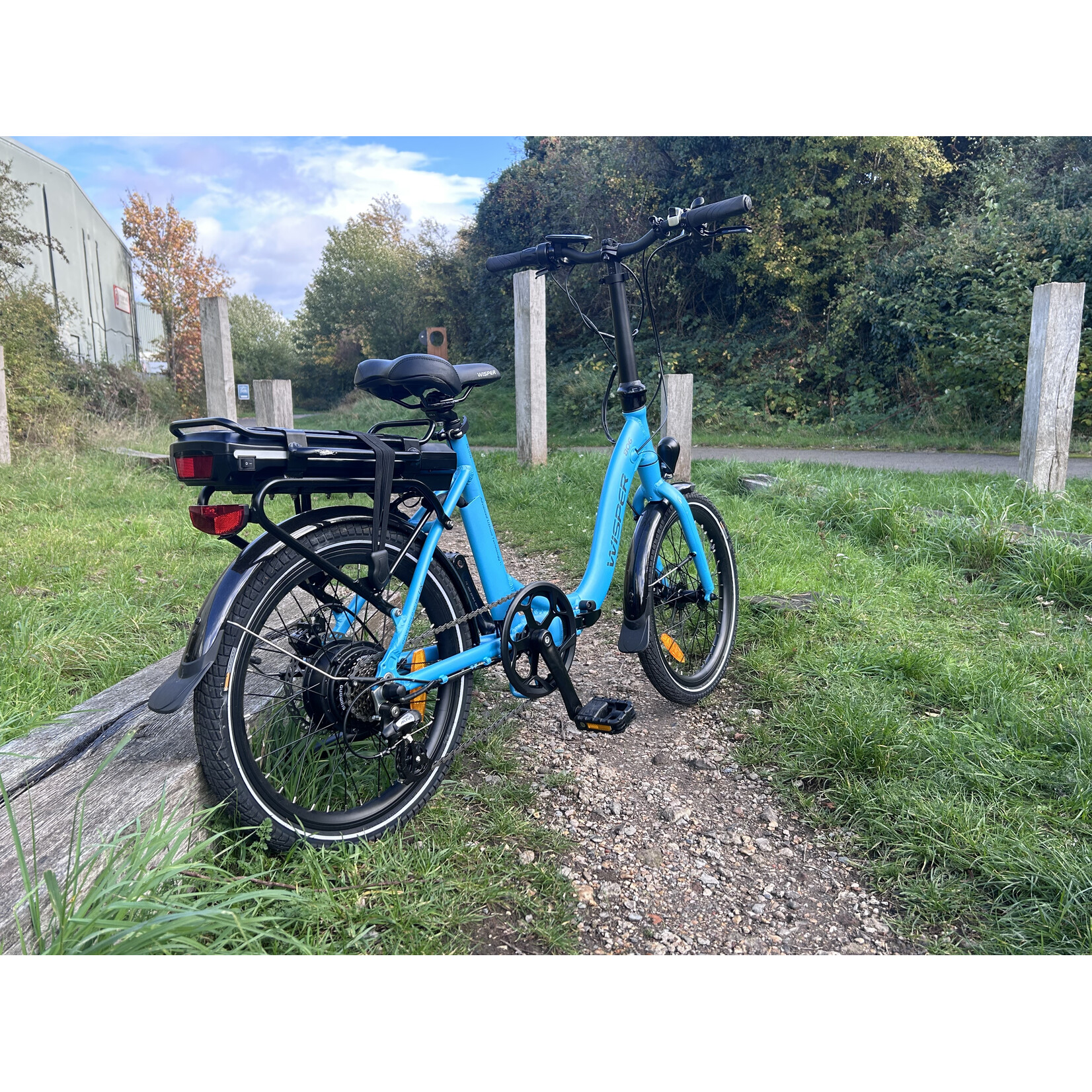 Wisper eBikes Pre Loved Wisper 806 Folding Bike in Blue with 700Wh Battery