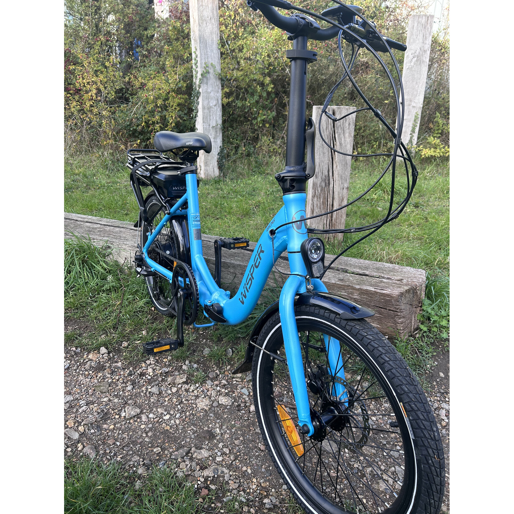 Wisper eBikes Pre Loved Wisper 806 Folding Bike in Blue with 700Wh Battery