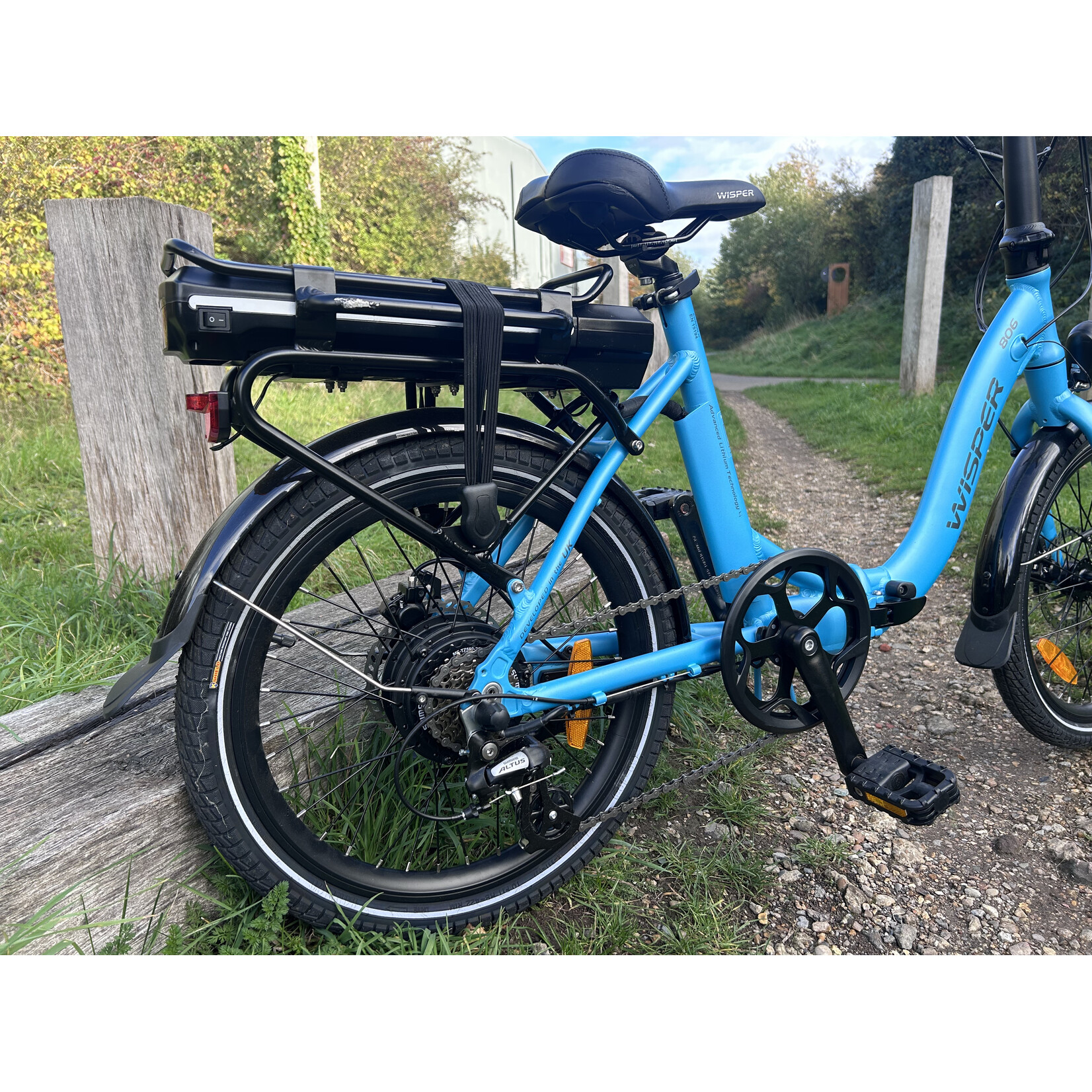 Wisper eBikes Pre Loved Wisper 806 Folding Bike in Blue with 700Wh Battery