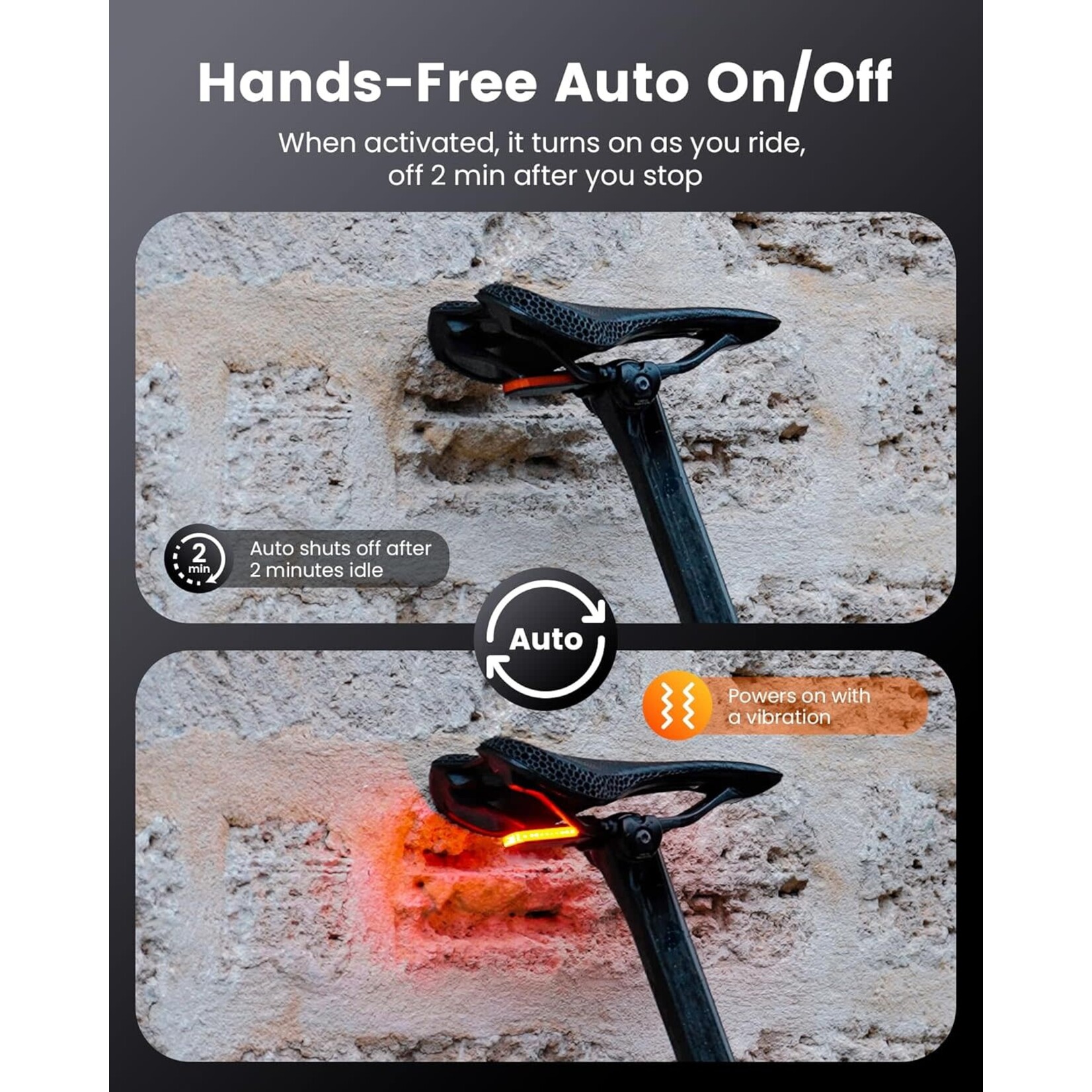 Ravemen RAVEMEN CL01 Bike Tail Light, 300° Wide-Angle Rear Bicycle Light