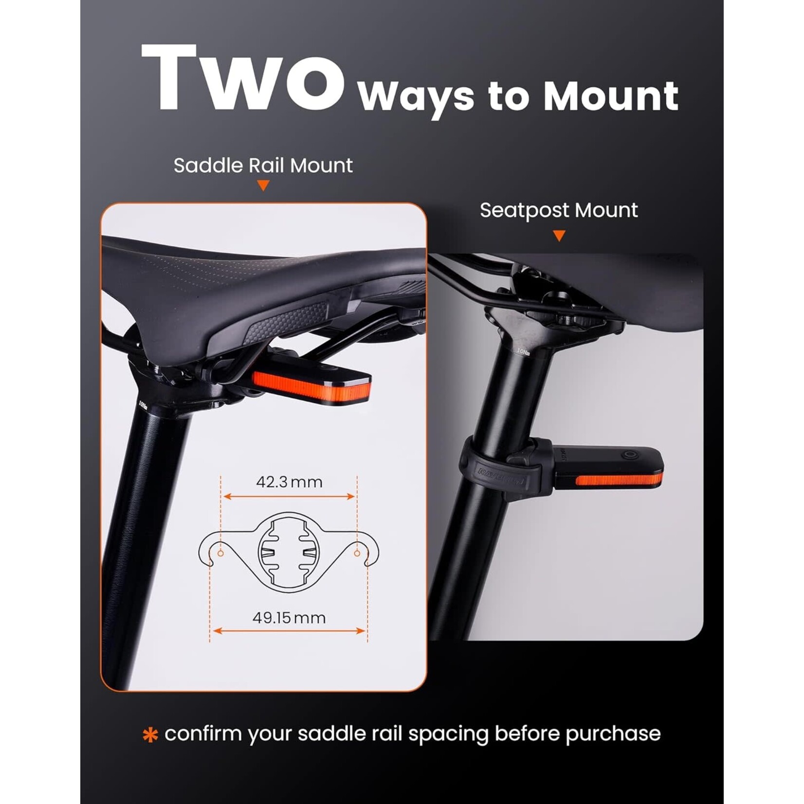 Ravemen RAVEMEN CL01 Bike Tail Light, 300° Wide-Angle Rear Bicycle Light