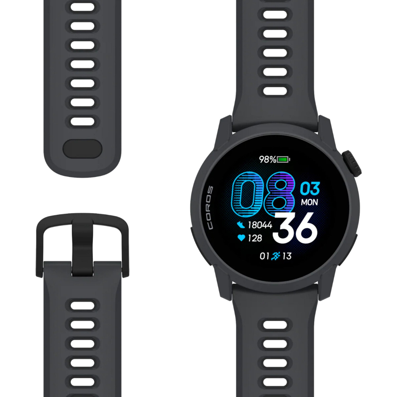Coros Coros PACE 4 GPS Sport Watch Black Silicone