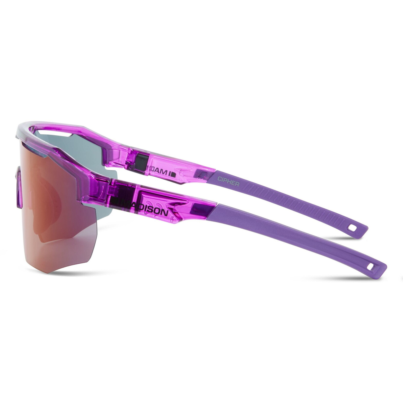 Madison Madison Cipher Crystal Gloss Purple Mirror Sunglasses