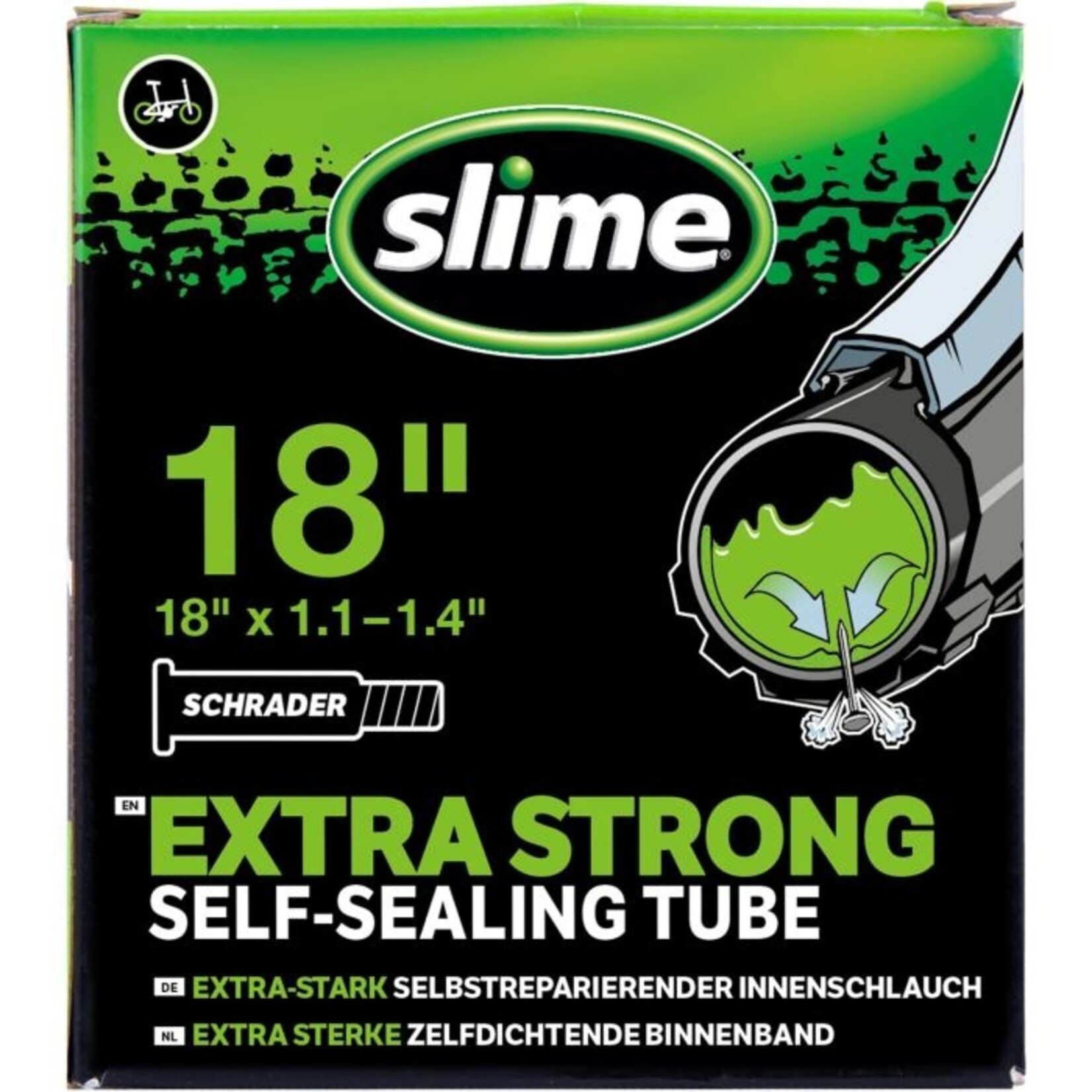 Slime Slime Smart Tube 18" x 1.1-1.4" Schrader Valve