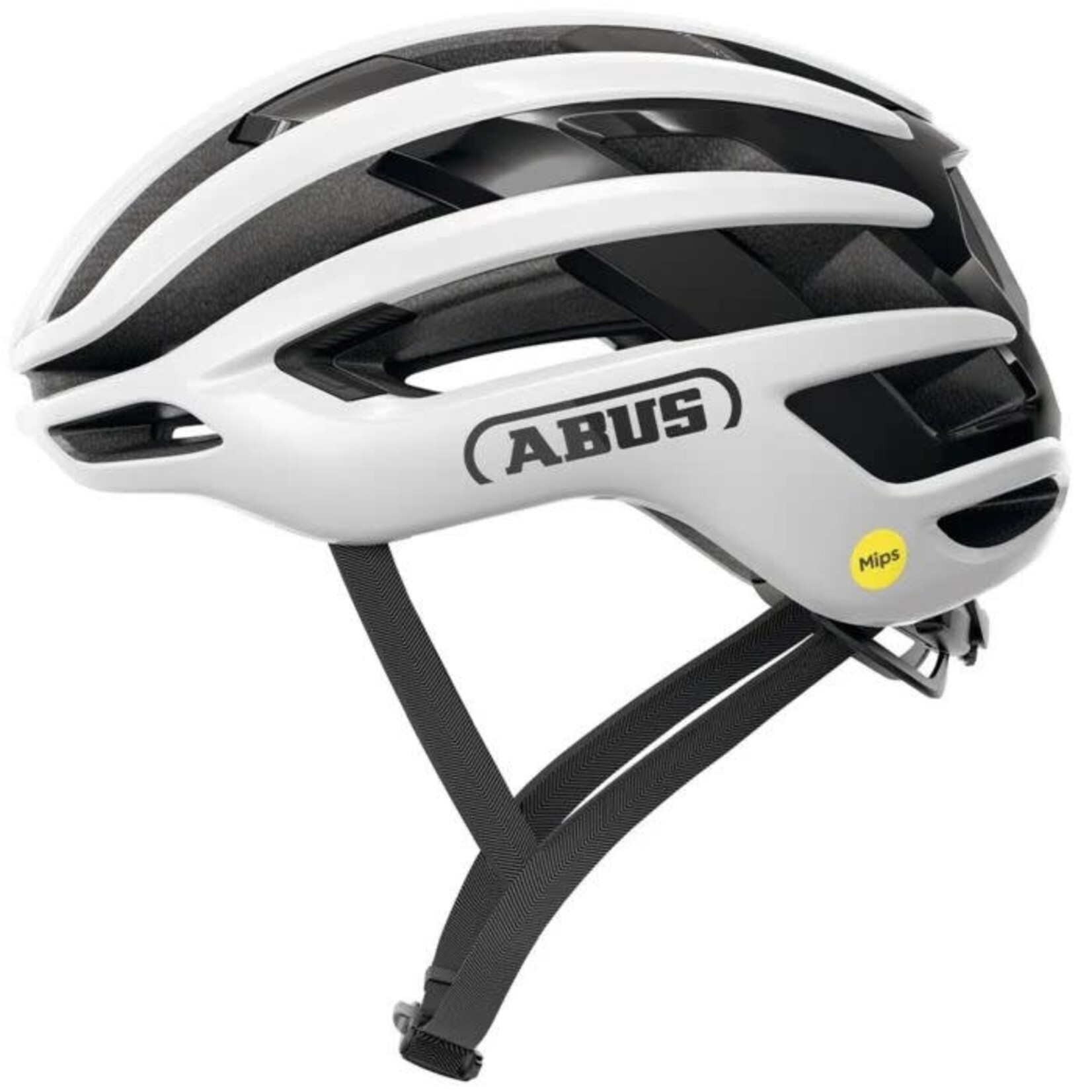 Abus ABUS AirBreaker 2.0 MIPS Road Elite Helmet in Shiny White (Made in Italy)