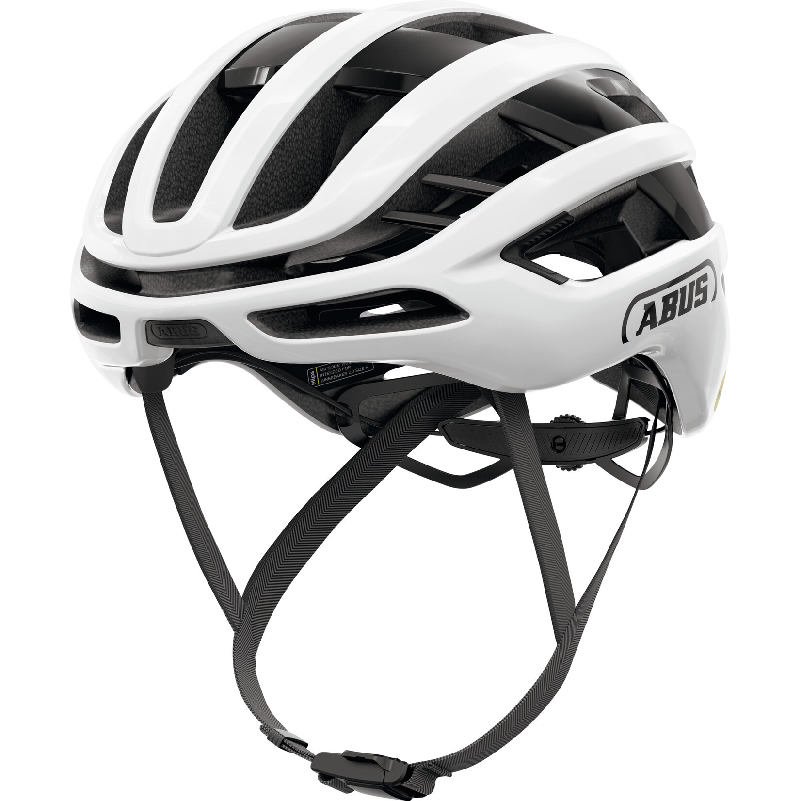 Abus ABUS AirBreaker 2.0 MIPS Road Elite Helmet in Shiny White (Made in Italy)