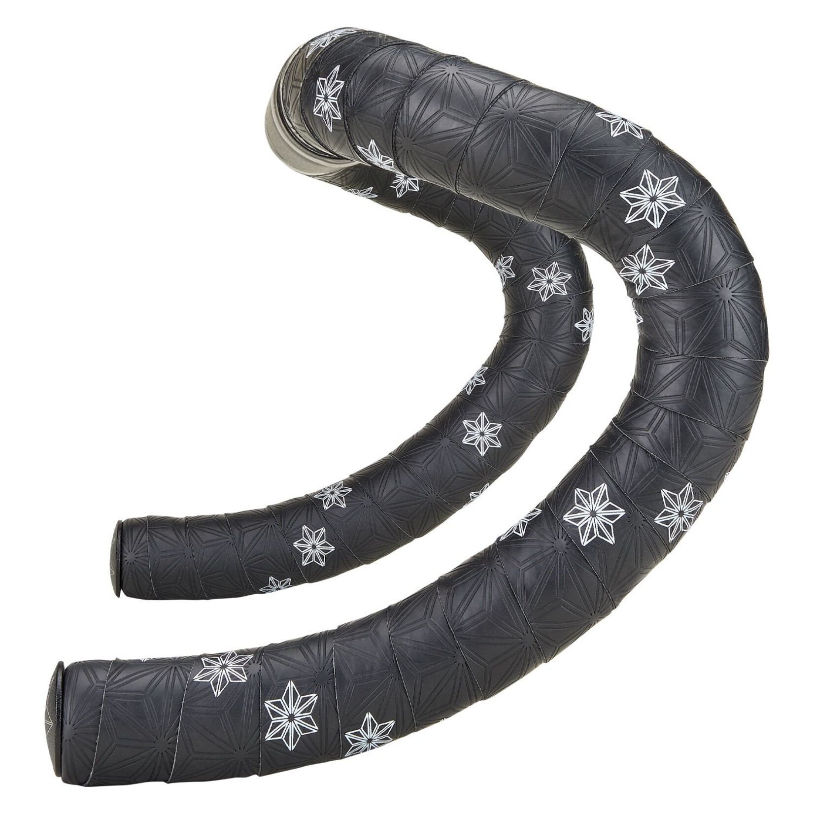 Supacaz SUPACAZ STICKY KUSH GALAXY BAR TAPE: WHITE STARS + ANO BLACK PLUGS
