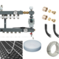 ThermoVloer Vloerverwarming set voor stadsverwarming met ThermoVloer verdeler inclusief noppenplaat - 1 groep