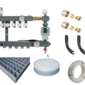 ThermoVloer Vloerverwarming set voor stadsverwarming met ThermoVloer verdeler inclusief matten 8 groepen