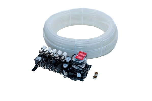 ThermoVloer Vloerverwarming set voor Cv-Ketel met compact verdeler voor infrezen - 7 groepen