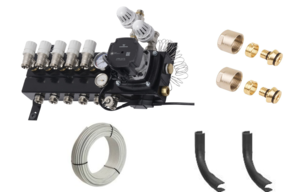 Vloerverwarming set voor stadsverwarming met VTE Slim verdeler voor infrezen - 1 groep