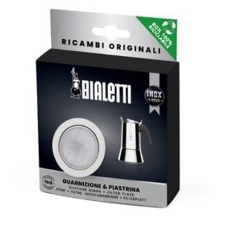 Bialetti Bialetti Filterplaatje + Siliconen Ring 1 & 2/c RVS