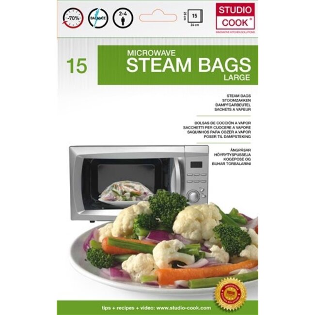 Studio Cook Quickasteam large, 15-pack - display (20stuks)