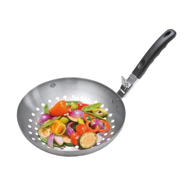 GEFU - Groente Wok - BBQ - Ø 28 cm - met afneembare steel